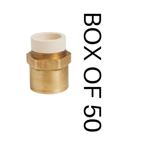 Case of 50 Sioux Chief 647-CG2 1/2″ Cpvc x 1/2″ Fip Brass Adapter