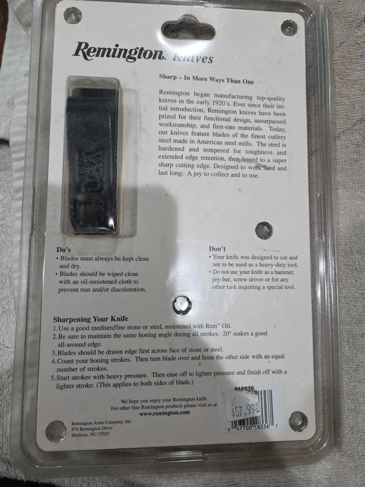 Cuchillo Skinner Remington serie D con funda #18336 Foto 2 de 2