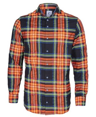 Langarmhemd TWILL Karomuster multicolor R2 Amsterdam Shorter Gr. 38-48