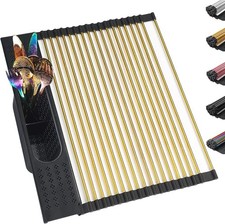 Berglander Gold Dish Drying Rack Over The Sink, L17.5*W 15" Rollable 2. 