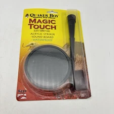 QUAKER BOY MAGIC TOUCH SLATE TURKEY CALL ACRYLIC STRIKER WATERPROOF Palm Size