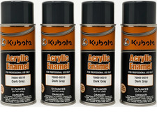 Genuine OEM Kubota Touch-Up Spray Paint Dark Gray 70000-00210, 12 oz (4-Pack)