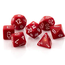 Chessex CHX25404 Dice-Opaque Red/White Set