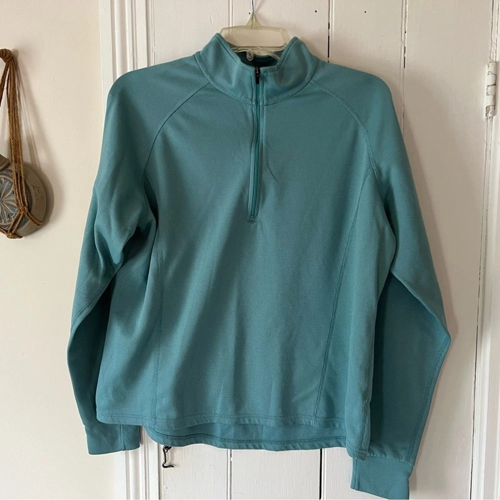 LL Bean Midweight Base layer 1/4 zip sz large