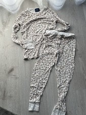 Zipster Schlafanzug 110-116 Leo weiß-beige 2-Teiler