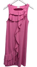 Red Valentino Pink Ruffle Sleeveless Midi Dress Size M
