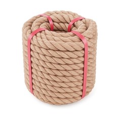3/4 in x 50 ft Jute Rope, Thick Twisted Manila Ropes, Natural Twisted Manila ...