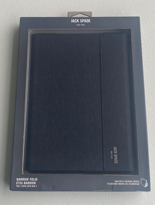 GENUINE JACK SPADE New York BARROW Folio Cover Case for Apple iPad Air 2 - Black