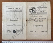 Rare Original WW1 German POW Football Programme Knockaloe Isle of Man Manx 1918