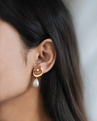 CUSTOM FARSI PERSIAN ALPHABET EARRINGS | 18K GOLD PLATED IRANIAN NOWRUZ GIFT