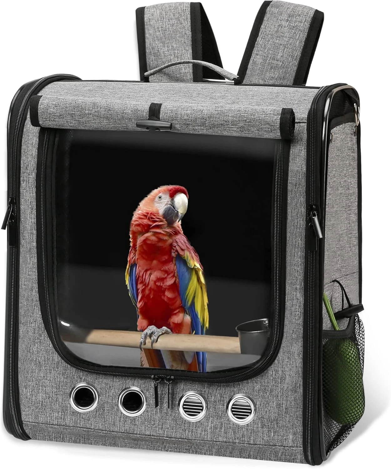 Bird Carrier Bag Bird Travel Cage with Stand, Lightweight Backpack for Parrot, P