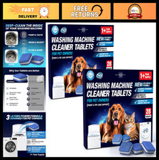 Washing Machine Cleaner Tablets - 56 Pack, Deep Clean Front & Top Load, Pet Hair