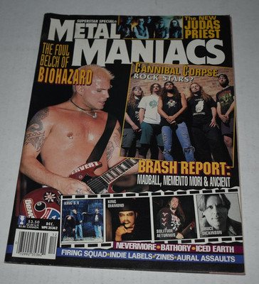 METAL MANIACS Magazine Dec 1996 Biohazard King diamond Cannibal Corpse