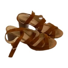 Clarks Spiced AVA Ladies Tan Suede Ankle Buckle Fastening Sandals UK 7D EU 41