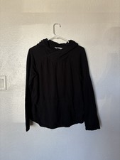 Women  s Black Hoodie With Pocket Size Large