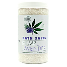 Natural Therapy Hemp Lavender Bath Salts 37 oz Dead Sea Minerals Spa Soak