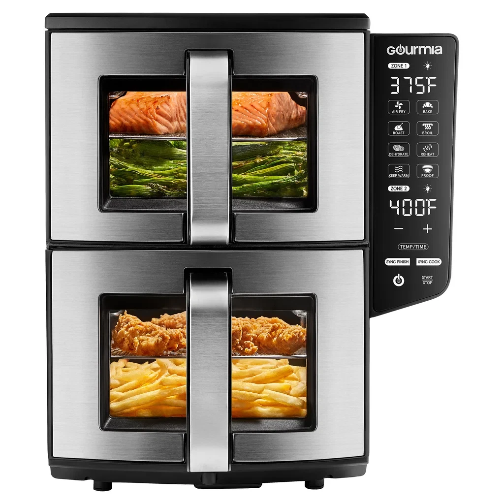 Gourmia 11 Qt Dual Basket Air Fryer Smart Finish 4-Layer Cooker
Opens in a new window or tab