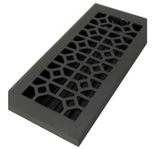 Madelyn Carter Cast Aluminum Roman Vent Cover Black 4 X 10 . Overall 5.25 X 11.5