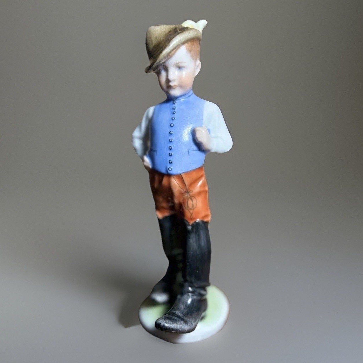 Vintage Herend Hungary Porcelain Boy Figurine Hand Painted 8” #5146 Tom Thumb