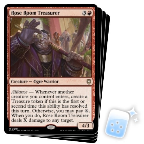 ROSE ROOM TREASURER X4 Bloomburrow: Commander Magic MTG MINT CARD - Picture 1 of 1