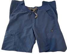 Figs High Waisted Yola  Scrub Pants Blue Women’s Size Medium Tall W22SW2013T