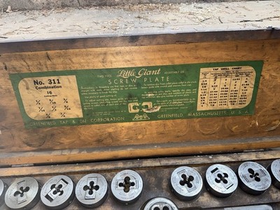 Vintage Greenfield Little Giant #311 Tap and Die Tool Set 99