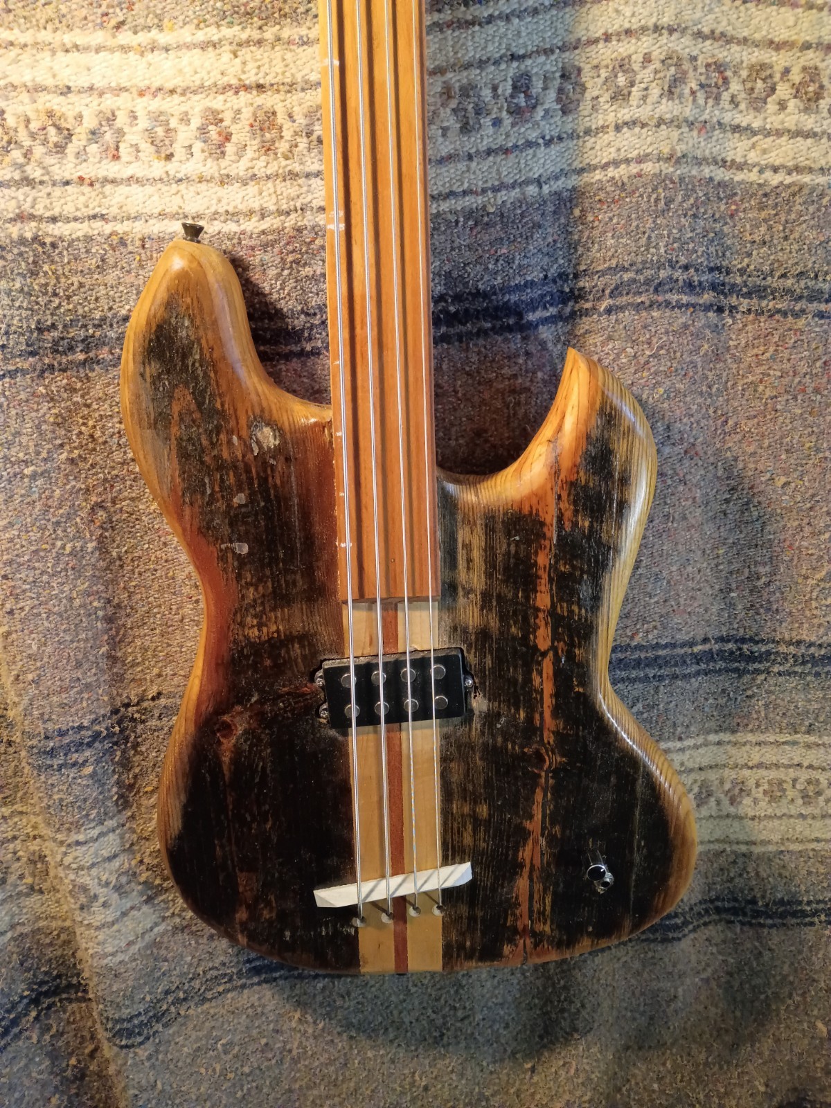 Right-hand Fretless Bass 4 String Bar board Norm Wishbass 34" Scale MM Style  PU
