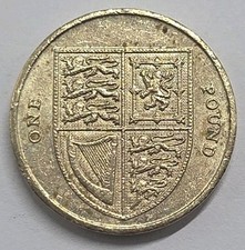 2008 The Royal Mint Shield of the Royal Arms Circulated UK One Pound £1 coin