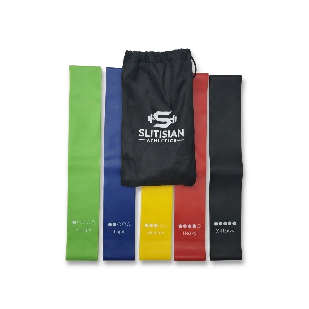 Widerstandsbänder Resistance Bands Set 5er Gym Yoga Pilates Slitisian Athletics
