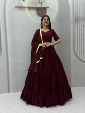 Women's Readymade Cotton Lehenga Choli Set Mirror Work Navratri Festival Wear