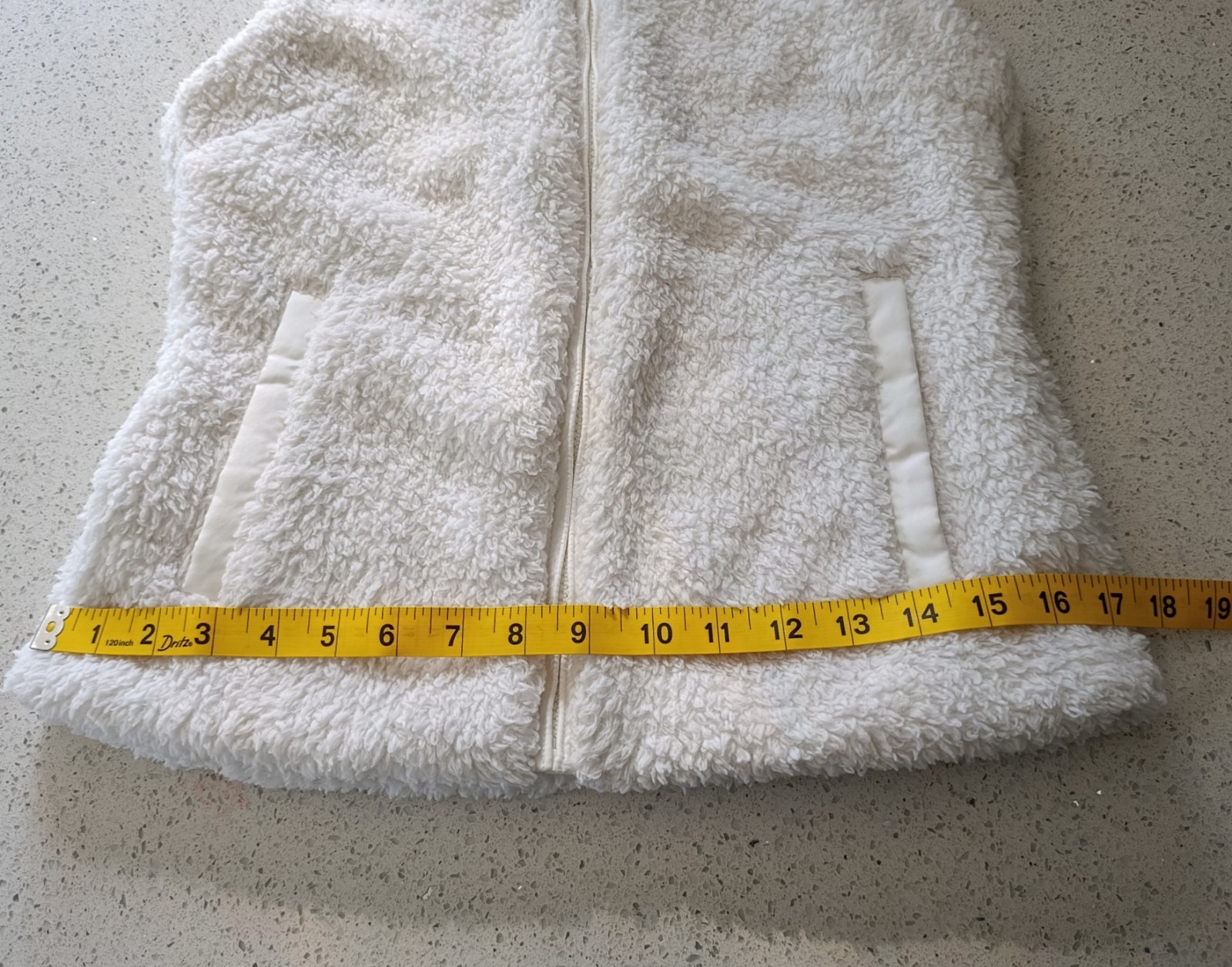 Women's Patagonia Vest Los Gatos size S white Furry Full Zip Fleece pile cozy thumbnail 8