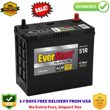 EverStart Platinum BOXED AGM Battery, Group Size 51R 12 Volt, 435 CCA