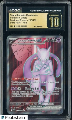 2025 Pokemon DRI EN Ultra Rare #213 Team Rocket's Mewtwo ex CGC 10 PRISTINE