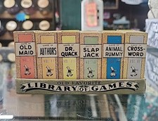 Vtg 1935 Russell MFG. Library Of Games 1-6 Complete Big Little Games Set 550-B