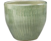 Pflanztopf Floraself Ton Glasiert Ø 44,5 Cm H 38 Cm GrüN