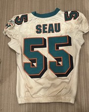 Junior Seau Dolphins Game Worn Used Jersey 9/25/05 Vs Car PHOTOMATCHED COA HOF