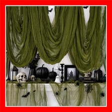 600 X 80 in Halloween Creepy Cloth for Yard and Outdoor Decorations, Green