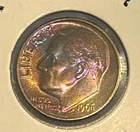 **1966 P Roosevelt Clad Dime Proof (AU) Beautiful Toning **Free Shipping**