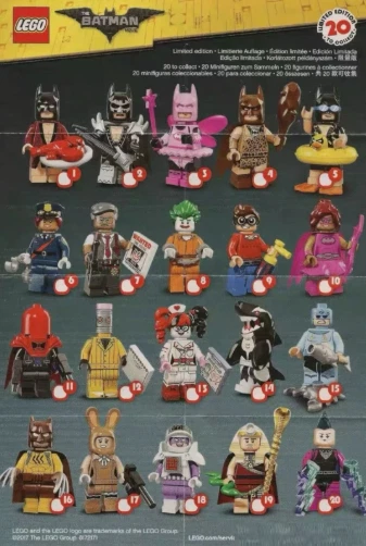 LEGO LA PELÍCULA BATMAN Minifiguras Serie 1 71017 - Juego Completo de 20 (SELLADO) Foto 2 de 2