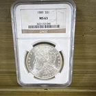 1889 Morgan Dollar Philadelphia NGC MS 63 Silver $1 Uncirculated Coin