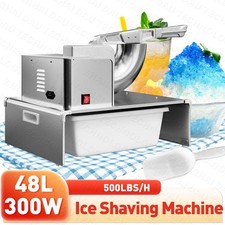 NEW silver Commercial Snow Cone Machine Electric Ice Shaver Ice Crusher 500LBS/H