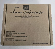 Home Interiors Vanilla Creme Scented Pillar Candles 2 Pack Sealed 6 In Tall 