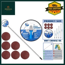 Professional 9 Inch Radial Drywall Sander Kit with 6 Sanding Sheets & Pole