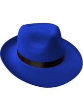 Adult's Blue 20s Gangster Fedora Hat Costume Accessory