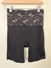 Marilyn Monroe Intimates tummy control shapewear shorts black with lace size 1X