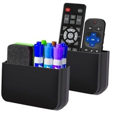 Magnetic Remote Control Holder Wall Mount, 2 Pack TV Remote Holder Wall Black