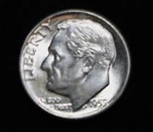 1955 D ROOSEVELT DIME BU FRESH FROM ORIGINAL ROLL