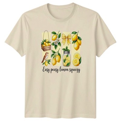 Easy Peasy Lemon Squeezy Damen T-Shirt Zitrusfrüchte Muttertag
