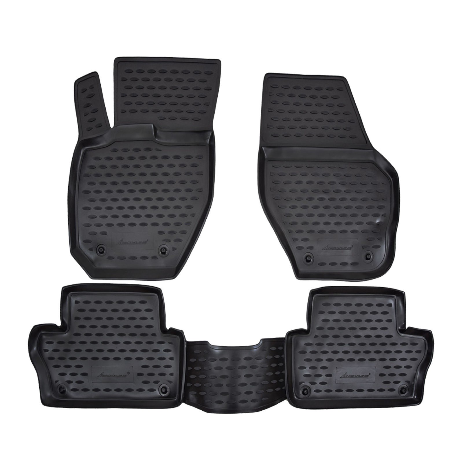 Tapis de sol en caoutchouc noir pour Volvo XC60 2007-2016