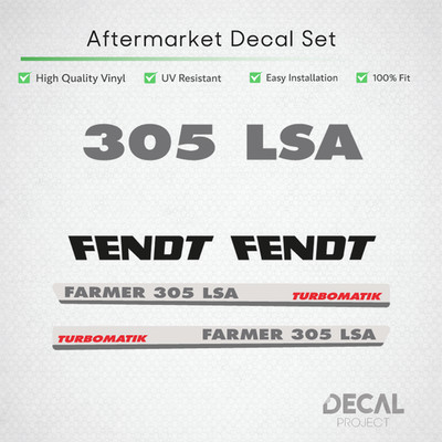 Fendt Farmer 305 LSA Turbomatik Decal Kit - Classic 4WD Series Premium Vinyl Set